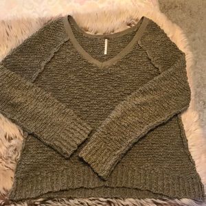 Free people olive color sweater